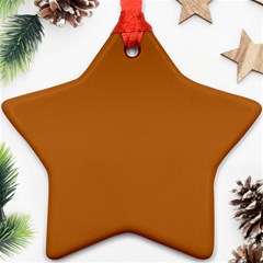 True Light Brown Color Ornament (star) by SpinnyChairDesigns