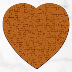 True Light Brown Color Jigsaw Puzzle (heart) by SpinnyChairDesigns