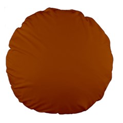 True Light Brown Color Large 18  Premium Round Cushions by SpinnyChairDesigns