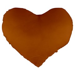 True Light Brown Color Large 19  Premium Heart Shape Cushions by SpinnyChairDesigns