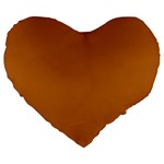 True Light Brown Color Large 19  Premium Heart Shape Cushions Front