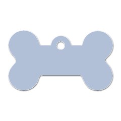 Light Steel Blue Color Dog Tag Bone (one Side) by SpinnyChairDesigns