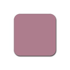 True Mauve Color Rubber Coaster (square)  by SpinnyChairDesigns