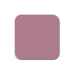 True Mauve Color Rubber Square Coaster (4 Pack)  by SpinnyChairDesigns