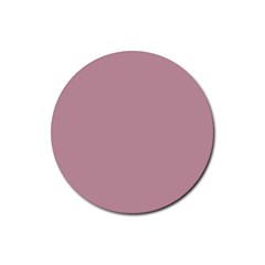 True Mauve Color Rubber Coaster (round)  by SpinnyChairDesigns