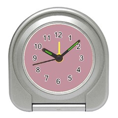 True Mauve Color Travel Alarm Clock by SpinnyChairDesigns