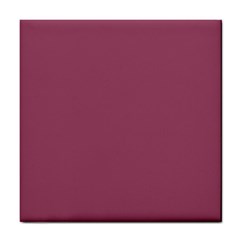 Dark Mauve Color Tile Coaster by SpinnyChairDesigns