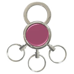 Dark Mauve Color 3-ring Key Chain by SpinnyChairDesigns