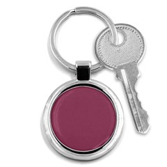 Dark Mauve Color Key Chain (round) by SpinnyChairDesigns