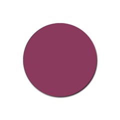 Dark Mauve Color Rubber Coaster (round)  by SpinnyChairDesigns