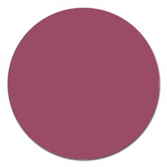 Dark Mauve Color Magnet 5  (round) by SpinnyChairDesigns