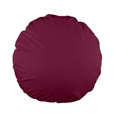 Dark Mauve Color Standard 15  Premium Round Cushions by SpinnyChairDesigns