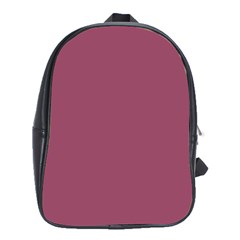 Dark Mauve Color School Bag (xl) by SpinnyChairDesigns