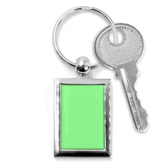 Mint Green Color Key Chain (rectangle) by SpinnyChairDesigns