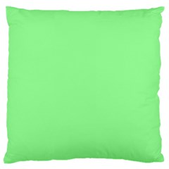 Mint Green Color Large Cushion Case (two Sides) by SpinnyChairDesigns