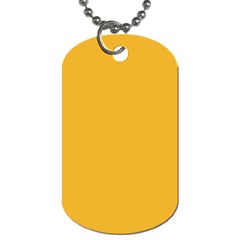 True Mustard Yellow Color Dog Tag (two Sides) by SpinnyChairDesigns