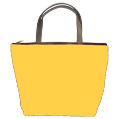 True Mustard Yellow Color Bucket Bag by SpinnyChairDesigns