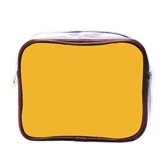 True Mustard Yellow Color Mini Toiletries Bag (one Side) by SpinnyChairDesigns