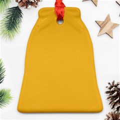 True Mustard Yellow Color Ornament (bell) by SpinnyChairDesigns