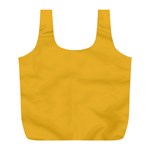 True Mustard Yellow Color Full Print Recycle Bag (L) Front