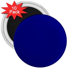 True Navy Blue Color 3  Magnets (10 Pack)  by SpinnyChairDesigns