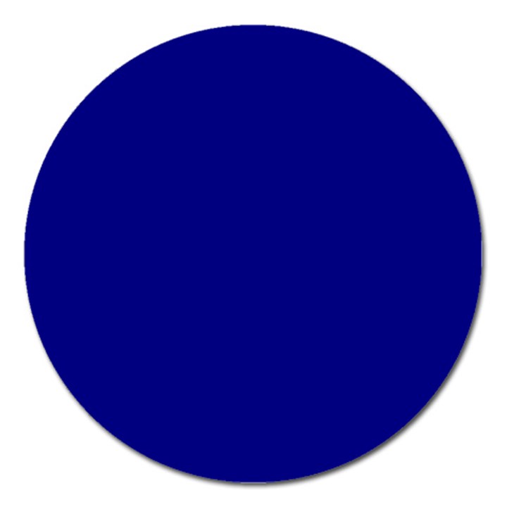 True Navy Blue Color Magnet 5  (Round)