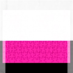 Neon Pink Color Rectangular Jigsaw Puzzl by SpinnyChairDesigns