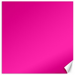 Neon Pink Color Canvas 12  X 12  by SpinnyChairDesigns