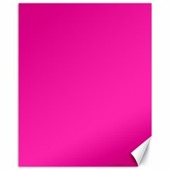 Neon Pink Color Canvas 11  X 14  by SpinnyChairDesigns