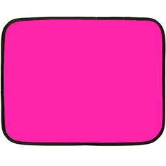 Neon Pink Color Fleece Blanket (mini) by SpinnyChairDesigns