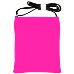 Neon Pink Color Shoulder Sling Bag by SpinnyChairDesigns