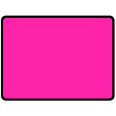 Neon Pink Color Fleece Blanket (large)  by SpinnyChairDesigns