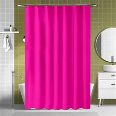 Neon Pink Color Shower Curtain 48  X 72  (small)  by SpinnyChairDesigns