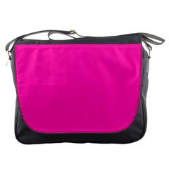 Neon Pink Color Messenger Bag by SpinnyChairDesigns