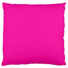 Neon Pink Color Large Cushion Case (one Side) by SpinnyChairDesigns