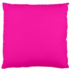 Neon Pink Color Standard Flano Cushion Case (one Side) by SpinnyChairDesigns