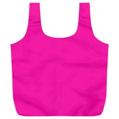 Neon Pink Color Full Print Recycle Bag (xxl) by SpinnyChairDesigns