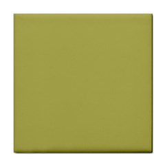 Olive Green Color Tile Coaster by SpinnyChairDesigns