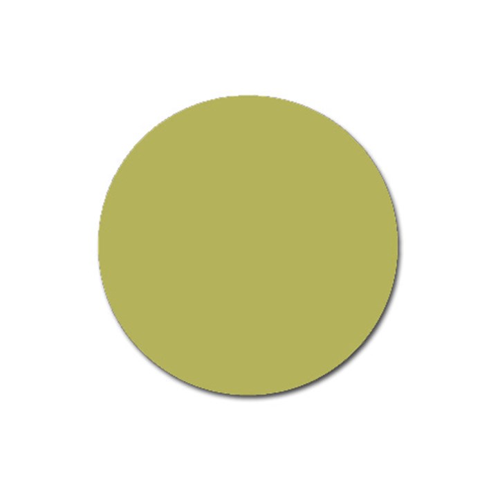 Olive Green Color Magnet 3  (Round)