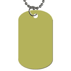 Olive Green Color Dog Tag (one Side) by SpinnyChairDesigns