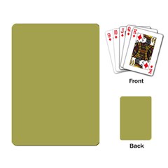 Olive Green Color Playing Cards Single Design (rectangle) by SpinnyChairDesigns