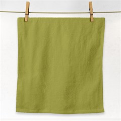 Olive Green Color Face Towel by SpinnyChairDesigns