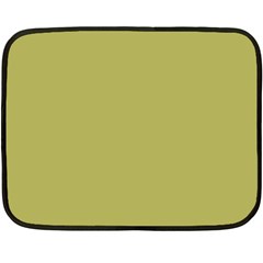 Olive Green Color Double Sided Fleece Blanket (mini)  by SpinnyChairDesigns