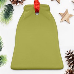 Olive Green Color Bell Ornament (two Sides) by SpinnyChairDesigns