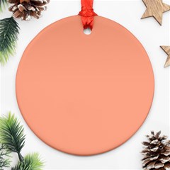 True Peach Color Ornament (round) by SpinnyChairDesigns