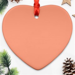 True Peach Color Ornament (heart) by SpinnyChairDesigns