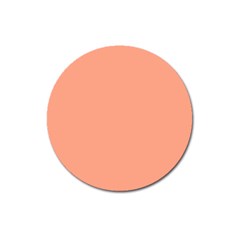 True Peach Color Magnet 3  (round) by SpinnyChairDesigns