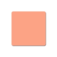 True Peach Color Square Magnet by SpinnyChairDesigns