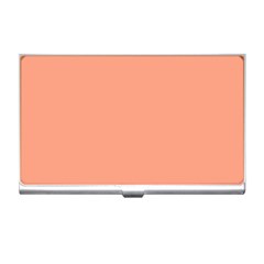 True Peach Color Business Card Holder by SpinnyChairDesigns