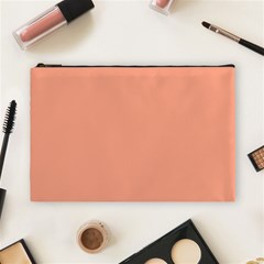 True Peach Color Cosmetic Bag (large) by SpinnyChairDesigns